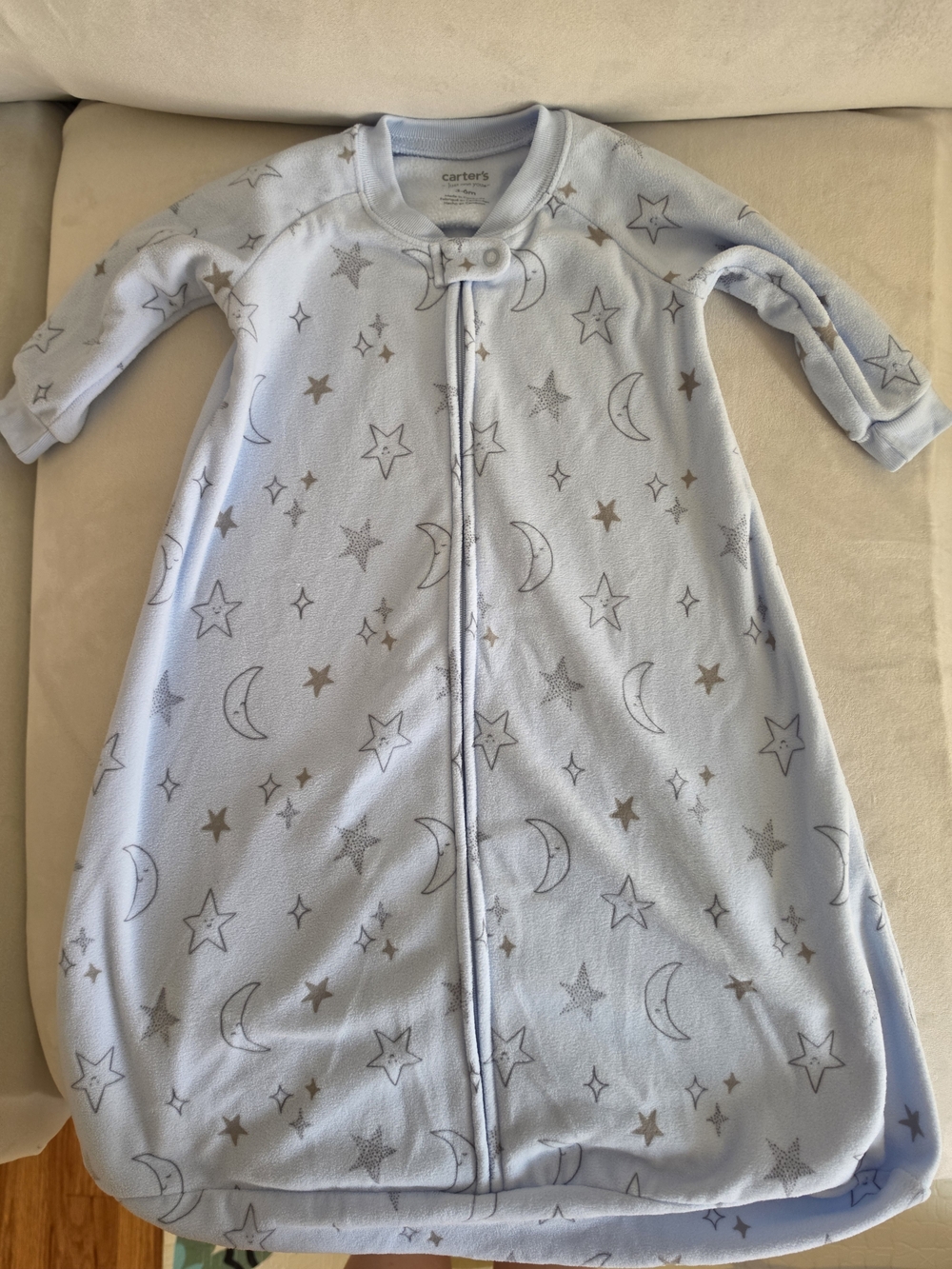 Carter's Light Blue Moon & Star Fleece Sleep Sack